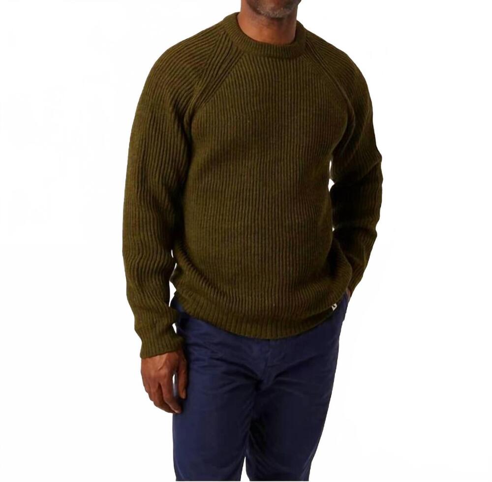 NEW PEREGRINE ford crew jumper sweater in olive